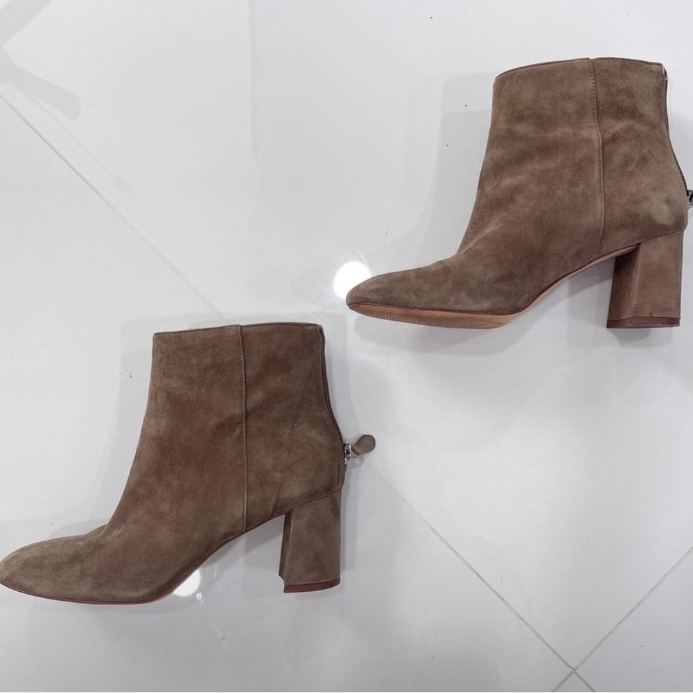 Sole Society Taupe Suede Ankle Booties Size 10
